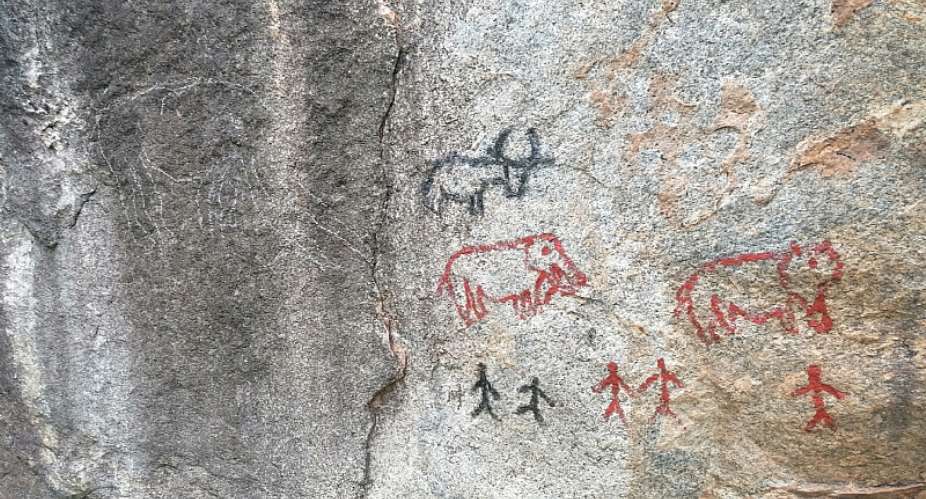 An example of the rock art created by young Samburu men. - Source: Photo: Ebbe Westergren