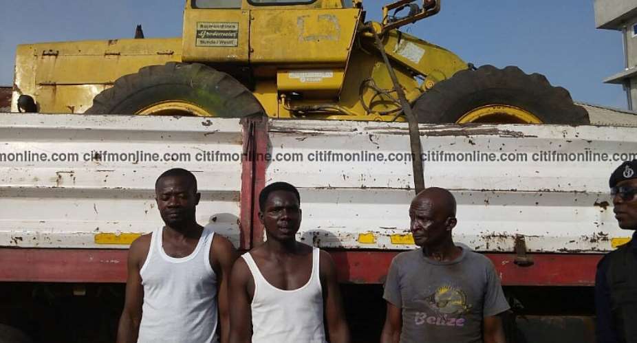 CR: Payloader Machine Thieves Arrested At Winneba