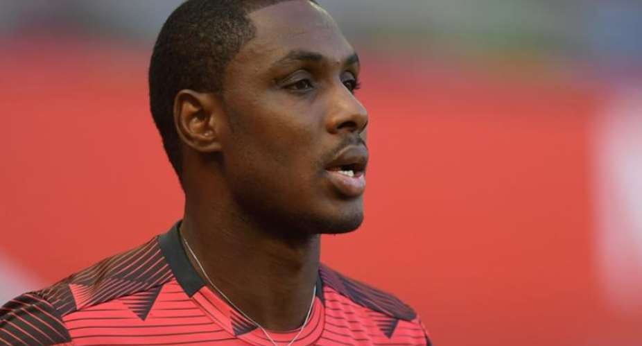 FILE PHOTO: Soccer Football - Premier League - Manchester United v Sheffield United - Old Trafford, Manchester, Britain - June 24, 2020 Manchester United's Odion Ighalo during the warm up before the match, as play resumes behind closed doors following the outbreak of the coronavirus disease COVID-19 Michael ReganPool via REUTERSFile Photo
