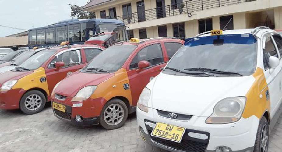 Some of the impounded vehicles at the Accra Regional Police Command