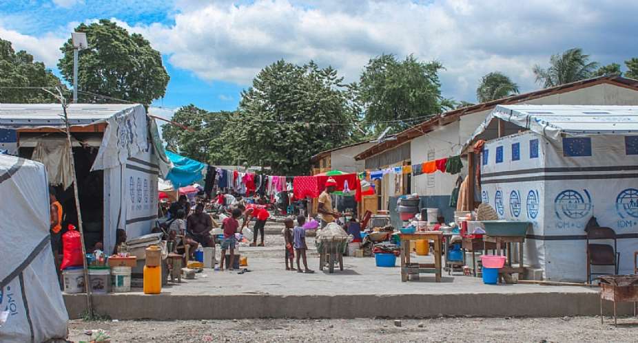 Displacement in Haiti increased 22 per cent over the past three months. In Port-au-Prince, many Haitians displaced find shelter in the playgrounds of schools in the city centre. Credit: IOM Haiti