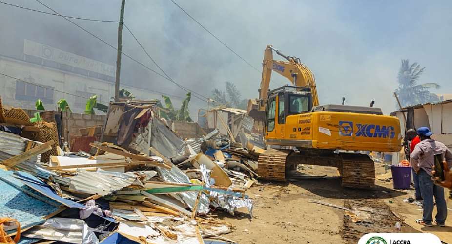 North Industrial Area fire: AMA clears Kofikrom structures to open emergency routes