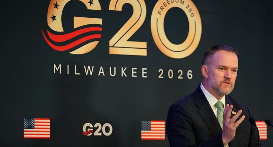 US Trade Representative Jamieson Greer speaks during a press conference, Oct. 1, 2026, G20 Trade Ministerial, Milwaukee -  Kayla Wolf, AP