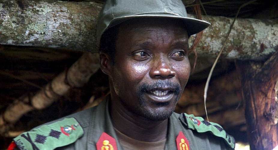 In this file photo dated July 31, 2006, Joseph Kony, leader of the Lords Resistance Army, speaks during a meeting with a delegation of 160 officials and elected representatives from northern Uganda. -  AP, Stringer