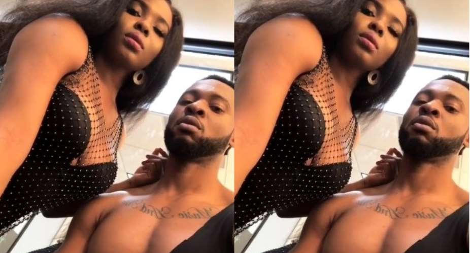 Singer, Flavour with Yemi Alade Show off their Chest as they Hangout photos