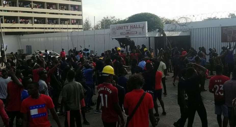 Chaos At KNUST; Properties vandalized