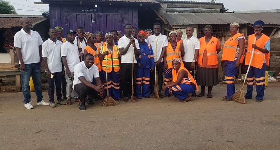 NABCO Trainees In Atiwa East Holds Clean-Up Exercise
