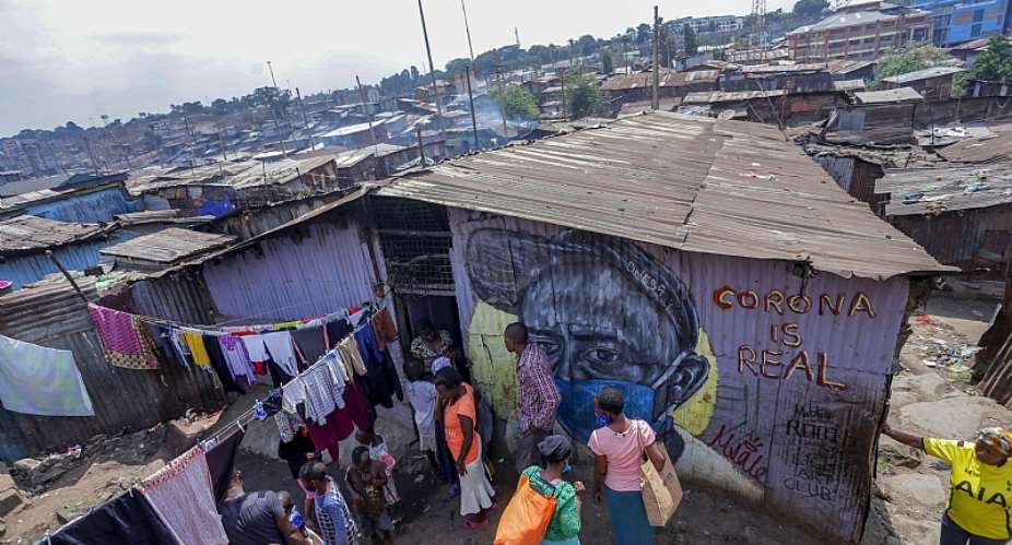 Densely populated areas, like Mathare in Kenya, enable viruses to spread rapidly.  - Source: Billy MutaiSOPA ImagesLightRocket via Getty Images