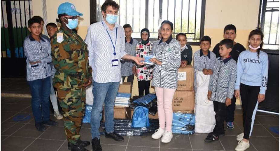 Ghanaian peacekeepers support school children in Lebanon