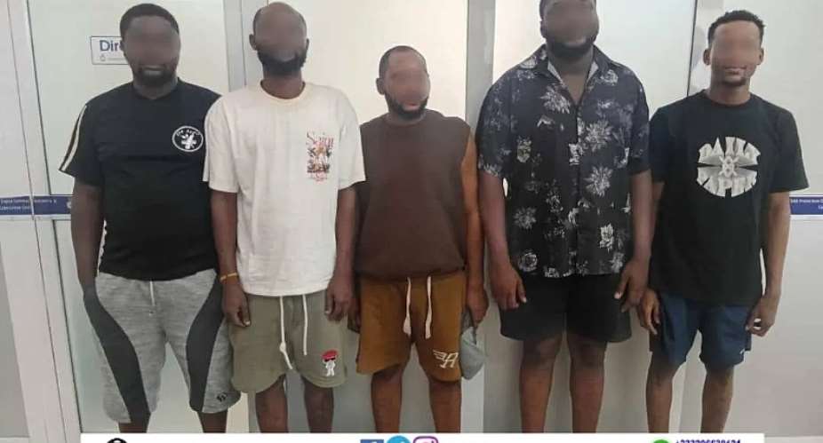 Police grabhuman trafficking,cybercrime syndicate in Accra;57 Nigerians rescued, five suspects arrested