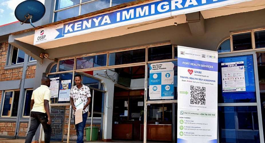 Travellers access port health services at the Busia One Stop Border Post, the crossing-point between Kenya and Uganda. - REUTERS - James Keyi