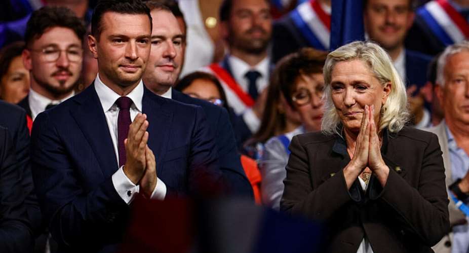 Marine Le Pen is running as the RN candidate in the 2027 presidential elections, with Jordan Bardella (left) as her pick for prime minister if she wins. - REUTERS - Sarah Meyssonnier