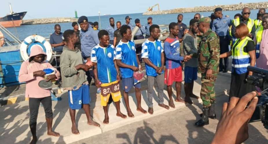 Seven missing Ghanaian fishers arrive at Tema Naval Command