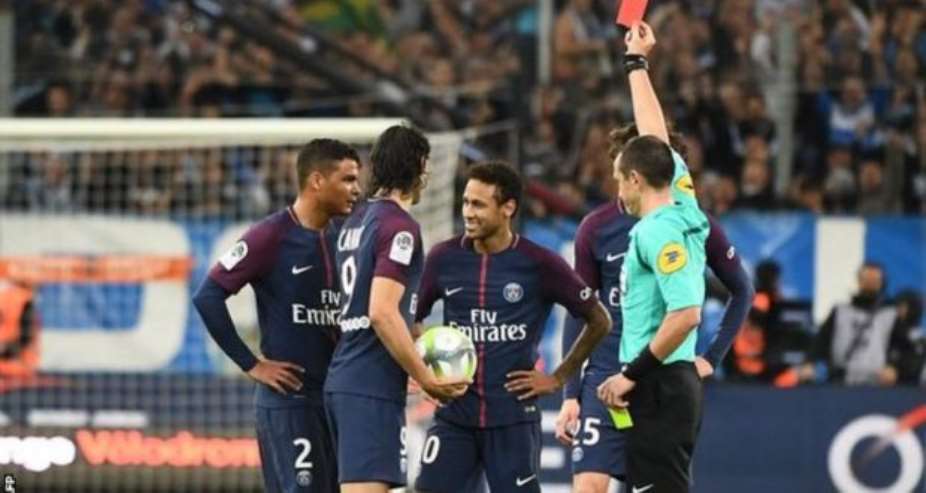 Cavani Scores Late To Give PSG 2-2 Draw As Neymar Is Sent Off