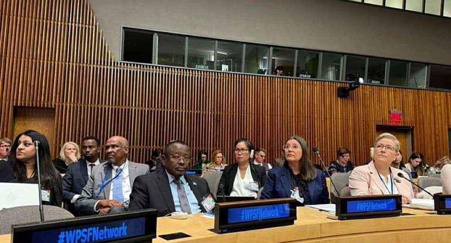 An all-male Somali delegation at the Women, Peace, and Security Conference in New York.
