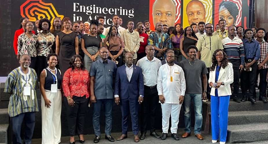A cross section of participant, with speakers and the NSBE Director Imoro Abudulai