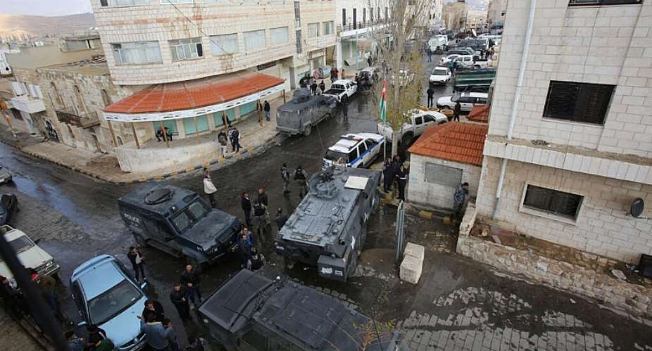 File photo: Jordanian security forces patrol Karak on December 19, 2016 following an attack a day earlier. -  Khalil Mazraawi, AFP/ File picture