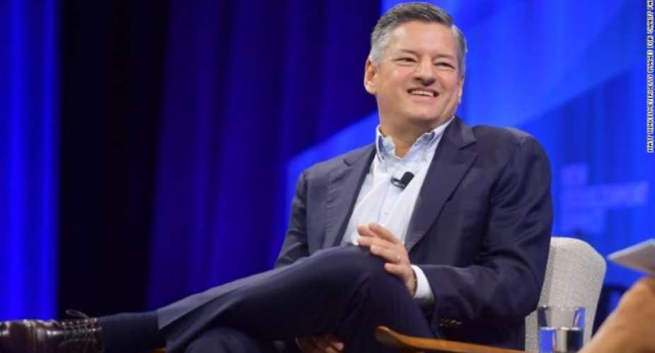 Ted Sarandos, Chief Content Officer at Netflix, speaks onstage during Vanity Fair's 6th Annual New Establishment Summit on Wednesday.
