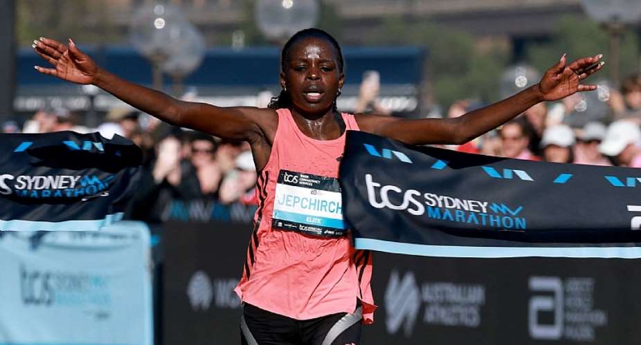 Getty ImagesImage caption: Peres Jepchirchir won the 2026 Sydney marathon by three minutes and 40 seconds