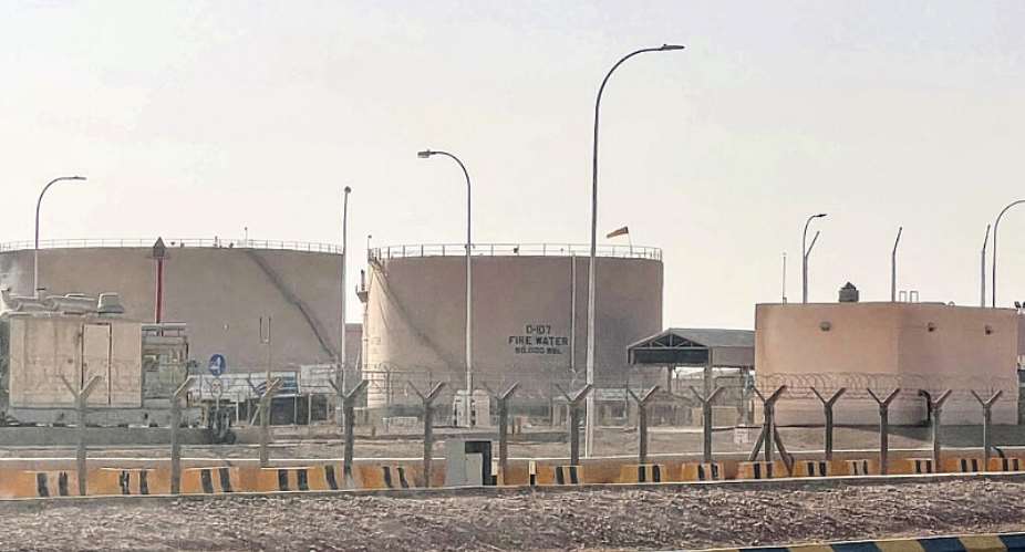 A general view of fuel tanks at the fuel depot near King Khalid International Airport in Riyadh on September 19, 2026. -  AFP