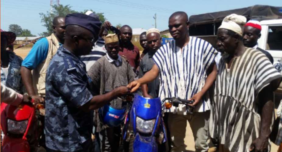 Yagaba-Kubori MP Donates Motorbikes To Police