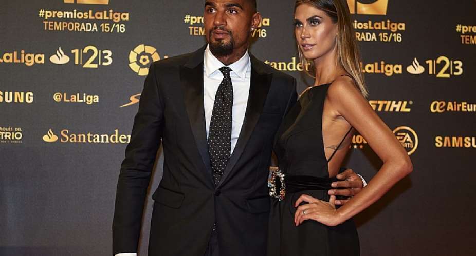 In-form Kevin Prince Boateng steals show at La Liga awards night with stunning wife Melissa Satta