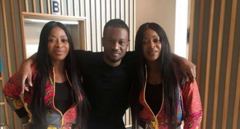 Singer, Paul Okoye Hangs out with Nollywoods Identical twins