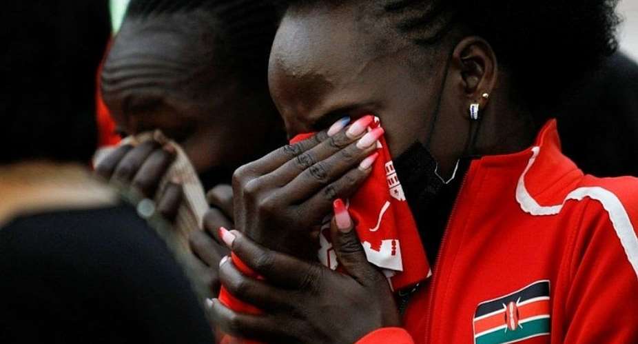 Many Kenyan athletes attended the funeral