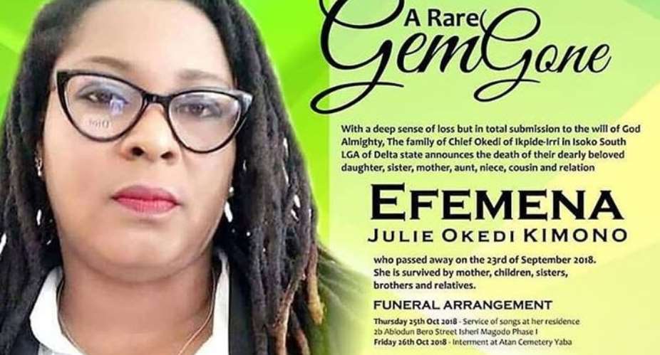 Photos of service of songs Held for Late Efe Okedi Kimono