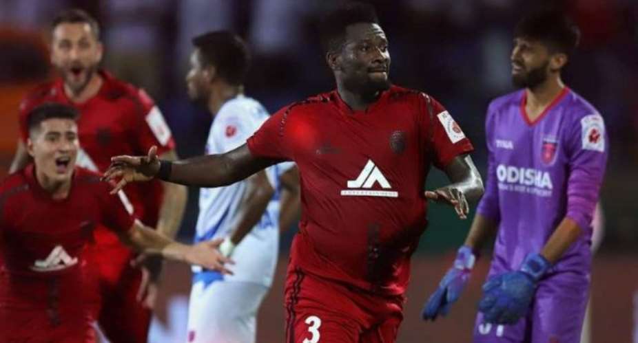 Asamoah Gyan Off The Mark In Indian Super League With Match-Winning Strike