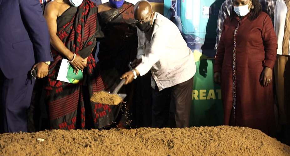 Akufo-Addo Cuts Sod For TemaSewer NetworkAnd Ashaiman Solid Waste Plant