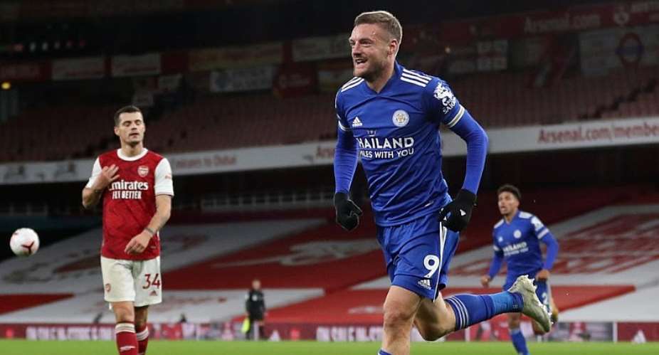 PL: Vardy Header Gives Leicester First Win At Arsenal In 47 Years