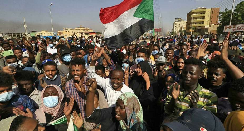 Protesters rally in streets of Sudan in defiance of military coup