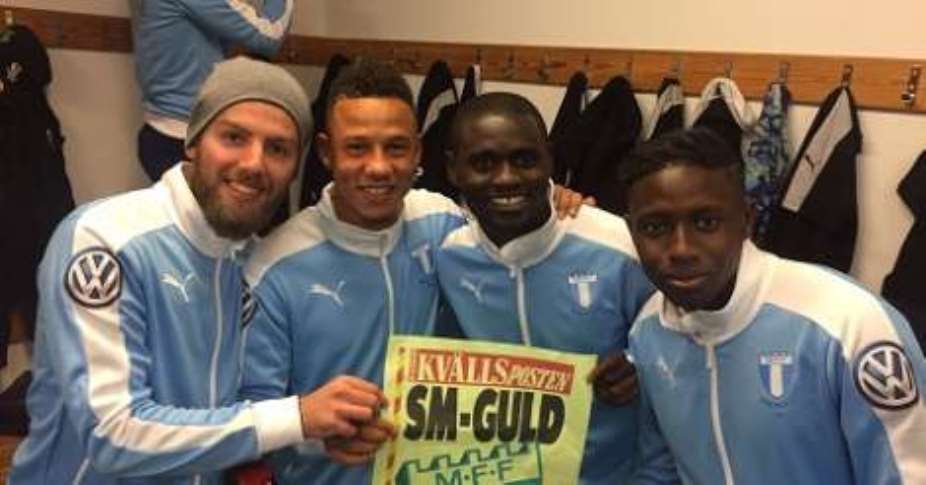 Enoch Adu Kofi: Black Stars midfielder wins Swedish League with Malmoo