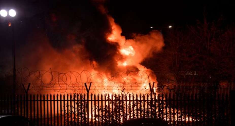 Leicester City Helicopter Bursts Into Flames Outside King Power Stadium