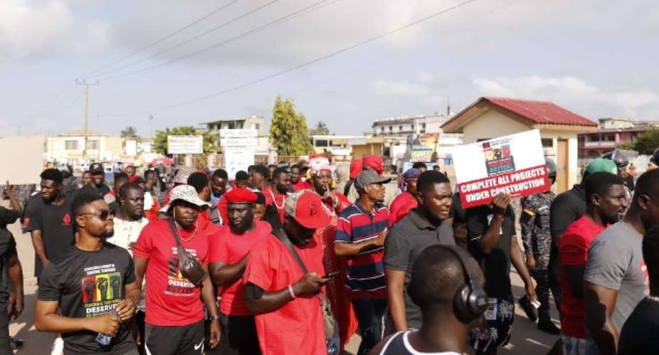 Sekondi-Takoradi: Demonstrators refuse to hand over petition to Ministers rep