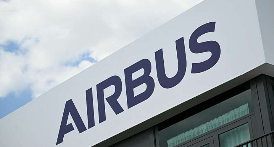 Airbus logo at the Paris Air Show (Le Bourget), near Paris, June 17, 2025. -  Bertrand GUAY, AFP