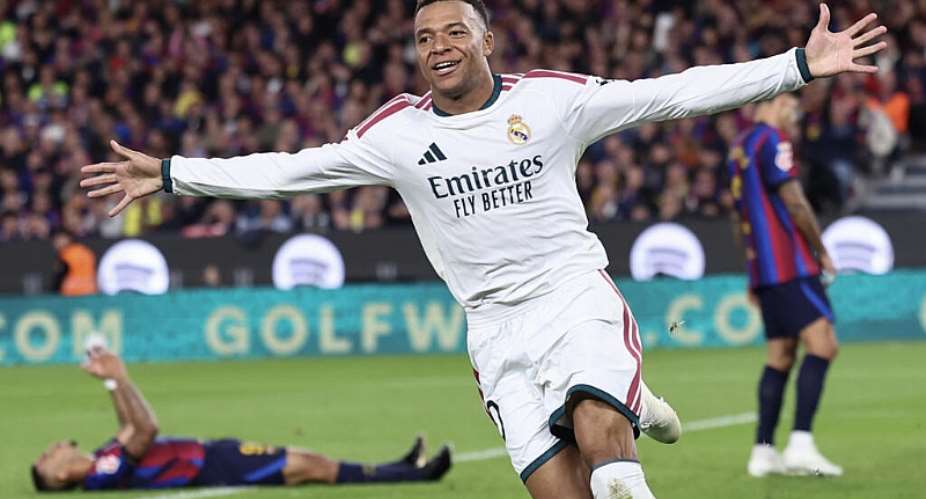 Kylian Mbappe scored twice as Real Madrid beat Barcelona 2-1 in the Clasico -  Josep Lago, AFP