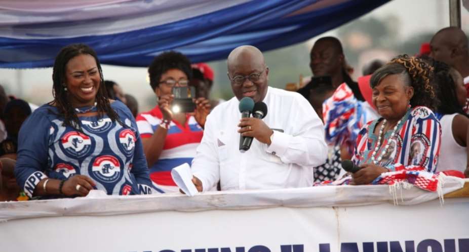 Tina Mensah, Nana Addo During The Constituency Campaign Launch