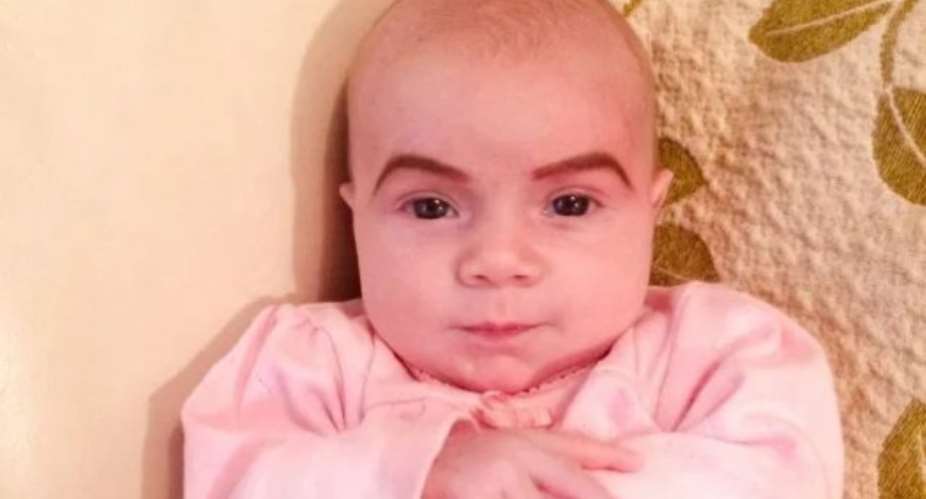 Mum Draws Eyebrows On Newborn To Teach Her 'Not To Fall Asleep At Parties'