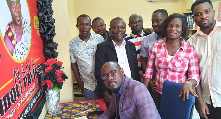 Henry Asante signs book of condolence for murdered finance manager of Hot FM