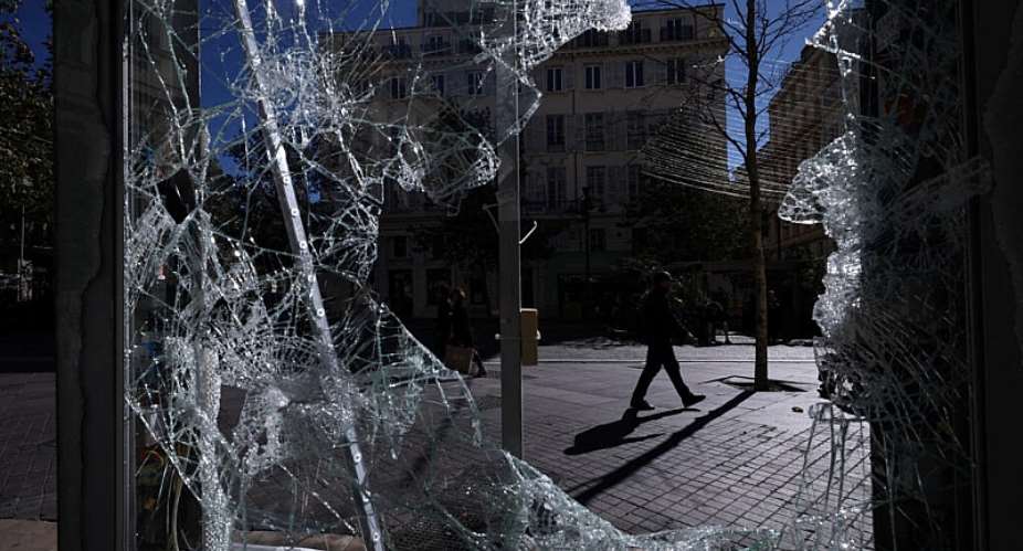Damage in Marseille on 21 October 2026, days after violent protests across France against education policies, the cost of living and rising fuel prices. -  REUTERS - Manon Cruz