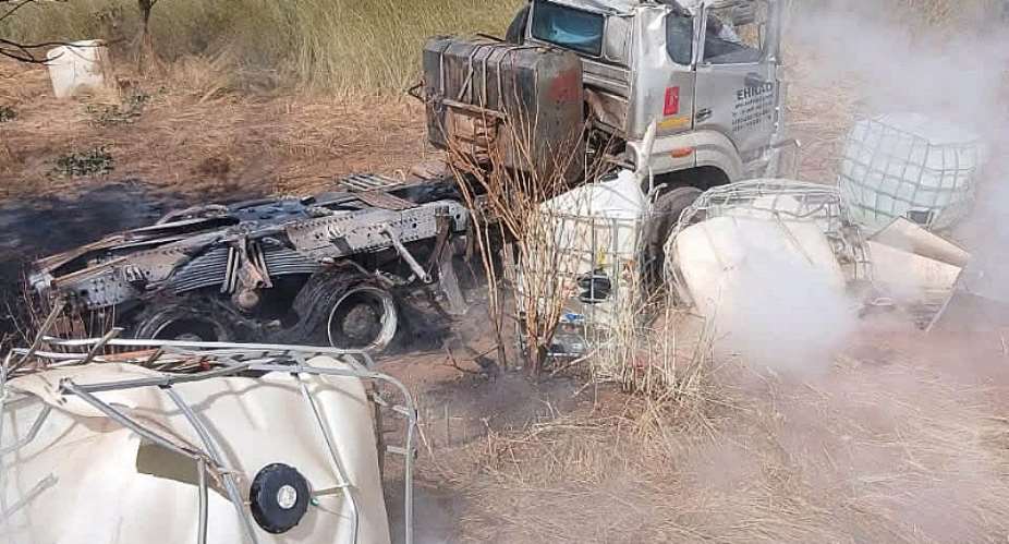 Driver suffers severe chemical burns in truck explosion in Upper West Region
