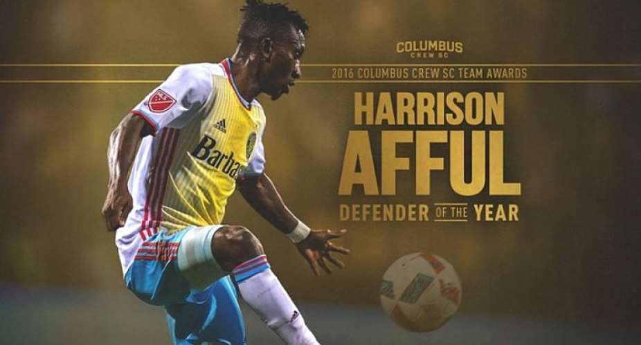Ghana defender Harrison Afful wins Columbus Crew's coveted Defender of the Year Award