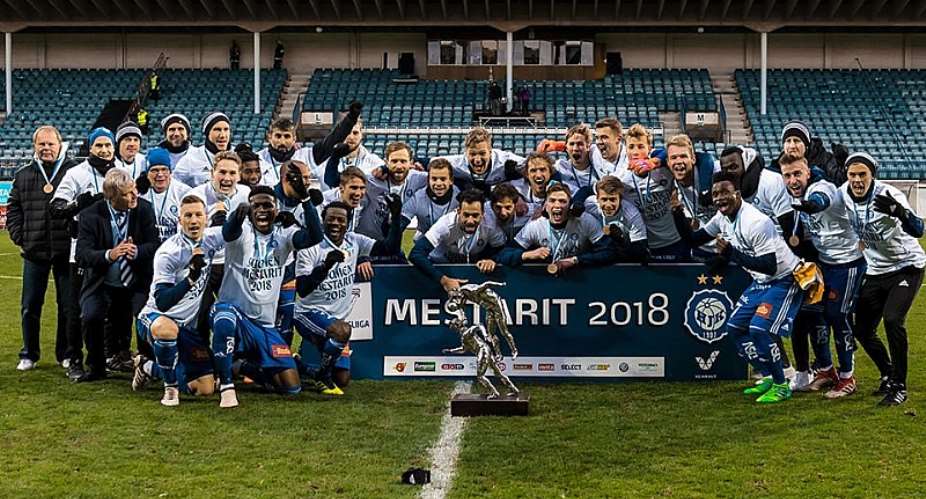 Anthony Annan And Evans Mensah Win League In Finland With HJK Helsinki