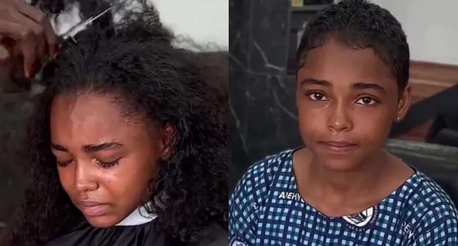 Yaa Asantewaa Girls SHS student breaks down over forced haircut