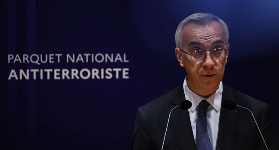 French anti-terrorism prosecutor Olivier Christen speaks to the press, following the October 23 shooting in Trappes on the outskirts of Paris, France, October 26, 2026. -  Pedro Nunes, Reuters