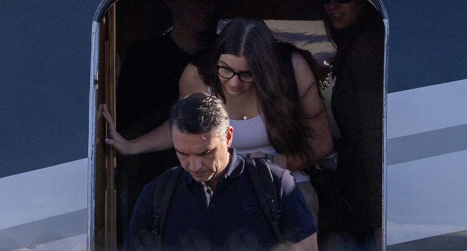 Flavio Bolsonaro steps down from the private jet that brought him and his family to the United States on October 28, 2026. -  Eva Marie Uzcategui, Reuters