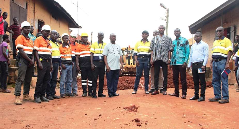 Newmont Goldcorp Ghana - Ahafo mine partners with stakeholders to construct 4km town roads for 5 south host mine communities