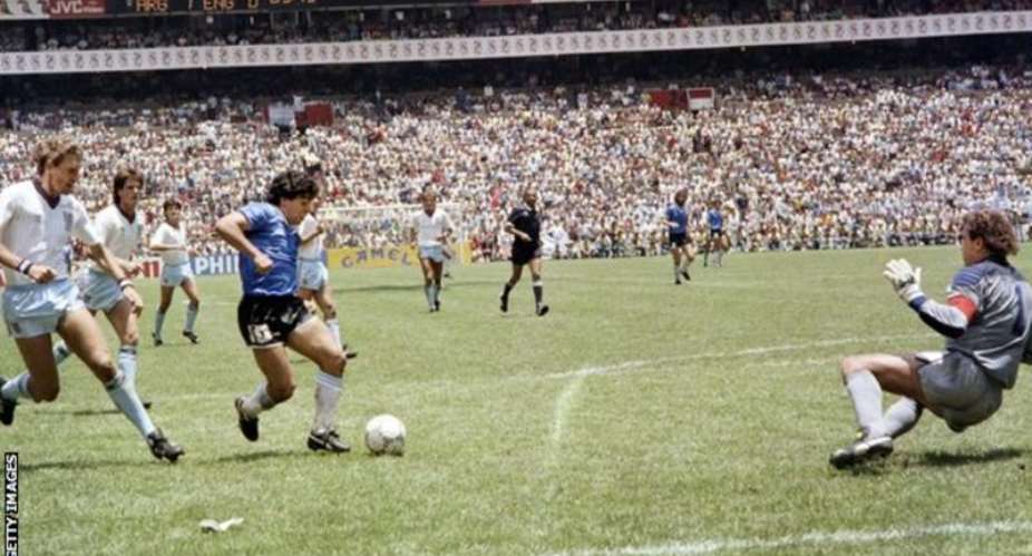 Diego Maradona's second goal against England at the 1986 World Cup is considered one of the greatest of all time